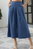 High Waist Wide Leg Cropped Pants