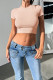Plain Crew Neck Crop Top
