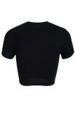 Plain Crew Neck Crop Top