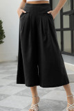 High Waist Wide Leg Cropped Pants