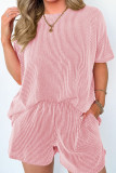 Ribbed Knitting 2PCS Shorts Set