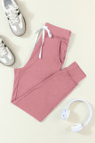 Fushia Drawstring Waist Pocketed Joggers
