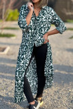 Printed Long Maxi Shirt Dress