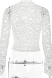 V Neck Lace Flare Sleeves Top