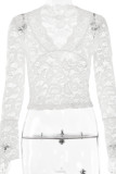 V Neck Lace Flare Sleeves Top