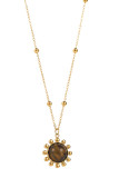 Tiger Eye Stone Golden Necklace