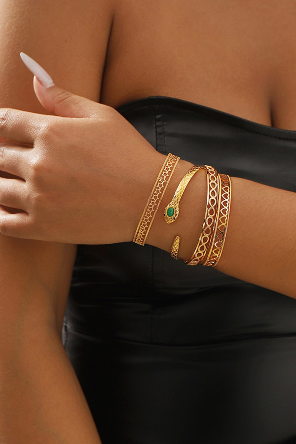Golden Snake Shape Bracelet