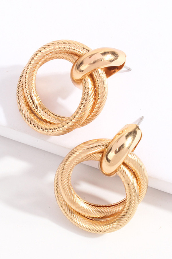 Golden Alloy Earrings