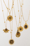 Tiger Eye Stone Golden Necklace
