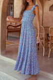 Printed Square Neck Maxi Dress