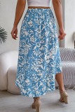 Floral Printed Ruffle Hem Skirt Dress
