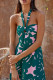 Halter Neck Printed Maxi Dress