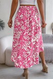 Floral Printed Ruffle Hem Skirt Dress