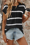Colorblock Stripes Knitting Top
