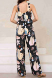 Printed Wide Leg One Piece Jumpsuit