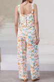 Printed Wide Leg One Piece Jumpsuit