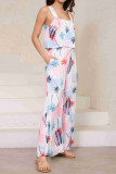 Printed Wide Leg One Piece Jumpsuit