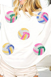 Colorful Sequin Ball Patched Top