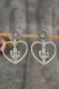 Heart Shape Cactus Alloy Earrings