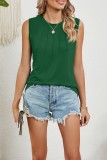 Plain Pin Tuck Jersey Tank Top