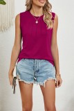 Plain Pin Tuck Jersey Tank Top