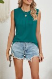Plain Pin Tuck Jersey Tank Top