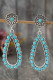 Western Turquoise Alloy Earrings