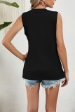 Plain Pin Tuck Jersey Tank Top