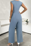 Plain Slim Tank with Wide Leg Bottom Sleeveless Jumpsuit