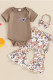 Butterfly Top and Flare Pants 3PCS Set