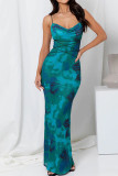 Floral Printed Spaghetti Maxi Dress