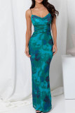 Floral Printed Spaghetti Maxi Dress