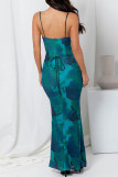 Floral Printed Spaghetti Maxi Dress