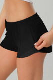 Black HIgh Waist Sports Running Yoga Shorts