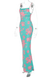 Floral Printed Spaghetti Maxi Dress
