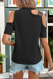 Black Cold Shoulder Straps Top