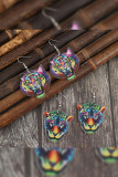 Acrylic Tiger Earrings 2pcs Set MOQ 5pcs