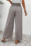 Printed Split High Waist Wide Leg Pants
