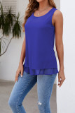 Plain Ruffle Hem Tank Top