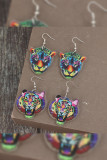 Acrylic Tiger Earrings 2pcs Set MOQ 5pcs