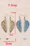 Colorful Feather Wooden Earrings