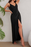 Tassel Spaghetti Split Dress