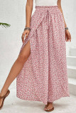 Printed Split High Waist Wide Leg Pants