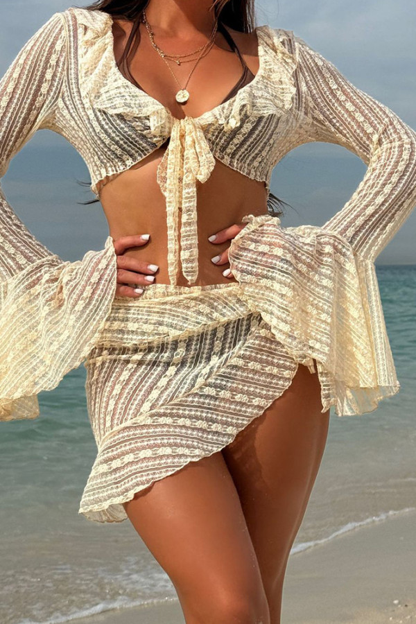 Lace Mesh Bikini 4PCS Set