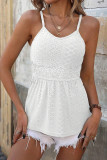 White Eyelet Slip Babydoll Tank Top