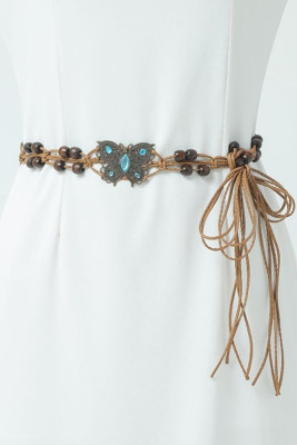 Boho Pendant Cord Waist Belt MOQ 5pcs