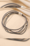 Grey Crystal Leaves Bracelet