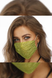 Rhinestone Mesh Face Mask