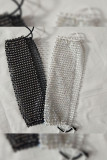 Rhinestone Mesh Face Mask