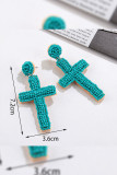 Beads Cross Earrings